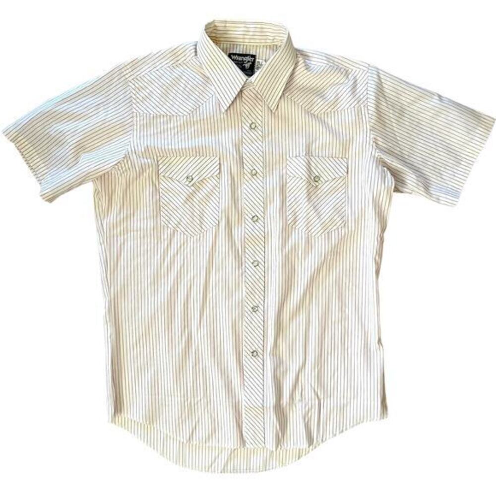 Vintage Wrangler Cowboy Cut Long Tails Single Needle Tailoring Mens Shirt 16.5